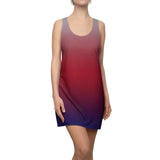 ThatXpression Fashion B2S Blue Red Designer Tunic Racerback Dress