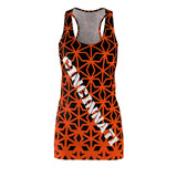 ThatXpression Fashion D'Cut Cincinnati Orange Black Designer Tunic Racerback