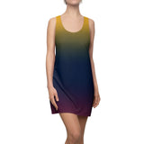 ThatXpression Fashion B2S Blue Wine Blend Designer Tunic Racerback Dress