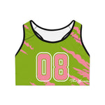 ThatXpression's Pink and Green Ai6 Sports Bra