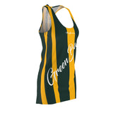 ThatXpression Fashion Green Gold Enlarged Green Bay Racerback Dress