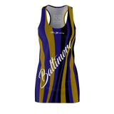 ThatXpression Fashion Navy Gold Enlarged Baltimore Racerback Dress