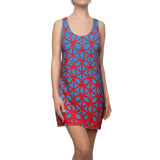 ThatXpression Fashion B2S Red Teal Designer Tunic Racerback Dress