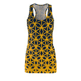 ThatXpression Fashion B2S Yellow Navy Designer Tunic Racerback Dress