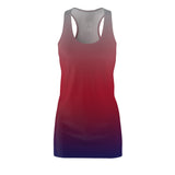 ThatXpression Fashion B2S Blue Red Designer Tunic Racerback Dress