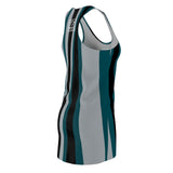 ThatXpression Fashion Green Black Enlarged Philadelphia Print Racerback Dress