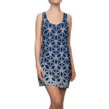 ThatXpression Fashion B2S Blue Gray Designer Tunic Racerback Dress