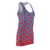 ThatXpression Fashion B2S Red Teal Designer Tunic Racerback Dress