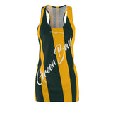 ThatXpression Fashion Green Gold Enlarged Green Bay Racerback Dress