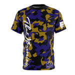 ThatXpression Fashion Black Gold Purple Ultimate Camo Unisex T-shirt XZ3T