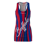 ThatXpression Fashion Navy Red Enlarged Buffalo Racerback Dress