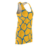 ThatXpression Fashion B2S Teal Gold Designer Tunic Racerback Dress