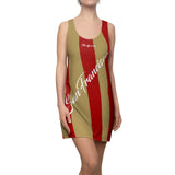 ThatXpression Fashion Red Gold Enlarged San Francisco Racerback Dress