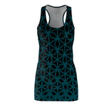 ThatXpression Fashion B2S Green Black Designer Tunic Racerback Dress