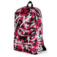 ThatXpression Fashion Red Grey Black Camo Themed Backpack