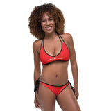 ThatXpression Fashion's Elegance Collection Red and Tan Reversible Bikini