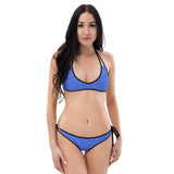 ThatXpression Fashion's Elegance Collection Royal and Tan Reversible Bikini