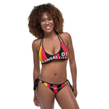 ThatXpression Reversible Kansas City Camo Striped Black Red Jersey Bikini Swimsuit Set