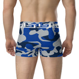 ThatXpression Fashion Dallas Camo Themed Blue Grey Boxer Briefs
