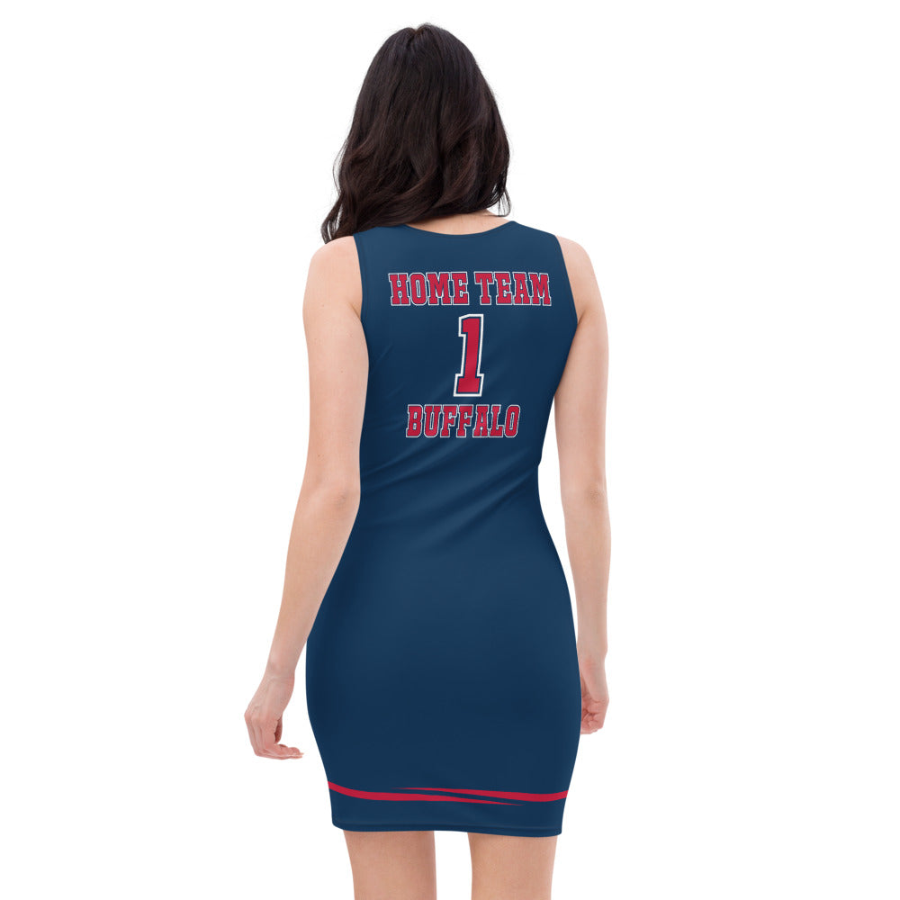 ThatXpression Home Team Baseball Themed Fitted Dress