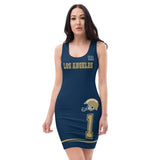 ThatXpression Fashion Fitness Designer His & Hers Los Angeles Themed Superfan Fitted Dress