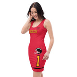 ThatXpression Fashion Fitness Designer Kansas City Themed Superfan Fitted Dress
