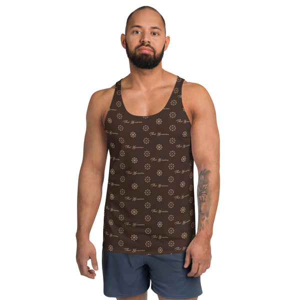 ThatXpression Fashion Elegance Collection Brown and Tan Tank Top
