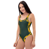 ThatXpression Fashion Home Team Green Bay Diamond Theme One-Piece Swimsuit