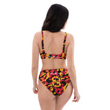 ThatXpression Fashion Red Gold Black Camo Themed high-waisted bikini