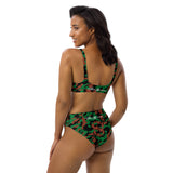 ThatXpression Fashion Brown Green Black Camo Themed high-waisted bikini