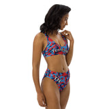 ThatXpression Fashion Navy Red Camo Tennessee Themed High-waisted Bikini