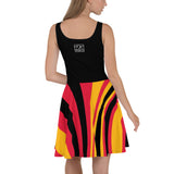 ThatXpression Plus Size Home Team Kansas City Black Red Skater Dress