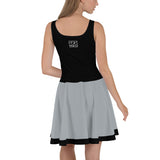 ThatXpression Black Gray Raiders Jersey Themed Skater Dress