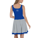 ThatXpression Royal Gray Cowboys Jersey Themed Skater Dress