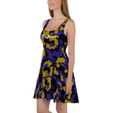 ThatXpression Fashion Camo Gold Purple Skater Dress