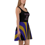 ThatXpression Plus Size Home Team Baltimore Purple Gold Skater Dress