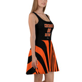 ThatXpression Plus Size Home Team Cincinnati Black Orange Skater Dress