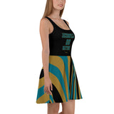 ThatXpression Plus Size Home Team Jacksonville Black Gold Skater Dress