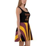 ThatXpression Plus Size Home Team Washington Maroon Gold Skater Dress