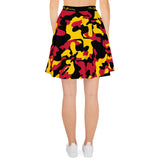 ThatXpression Fashion Red Yellow Black Camo Themed Skirt