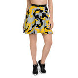 ThatXpression Fashion Yellow Black Camo Themed Skirt