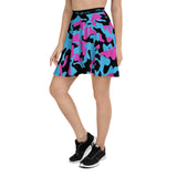 ThatXpression Fashion Purple Black Teal Camo Themed Skirt