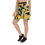 ThatXpression Fashion Yellow Black Camo Themed Skirt