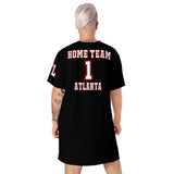 ThatXpression Plus Size Home Team Atlanta Jersey Themed T-shirt dress