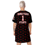 ThatXpression Swagged Atlanta Home Team Jersey T-shirt dress