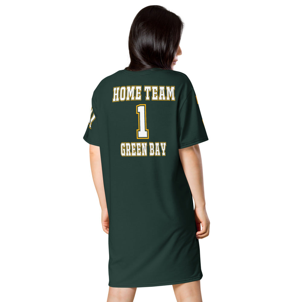 ThatXpression Home Team Green Bay Jersey Themed T-shirt dress ThatXpression Home Team Green Bay Jersey Themed T-shirt dress