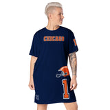 ThatXpression Home Team Chicago Jersey Themed T-shirt dress
