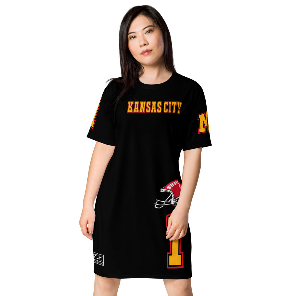 ThatXpression Home Team Kansas City Jersey Themed T-shirt dress