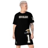 ThatXpression Home Team New Orleans Jersey Themed T-shirt dress