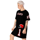 ThatXpression Plus Size Home Team Atlanta Jersey Themed T-shirt dress